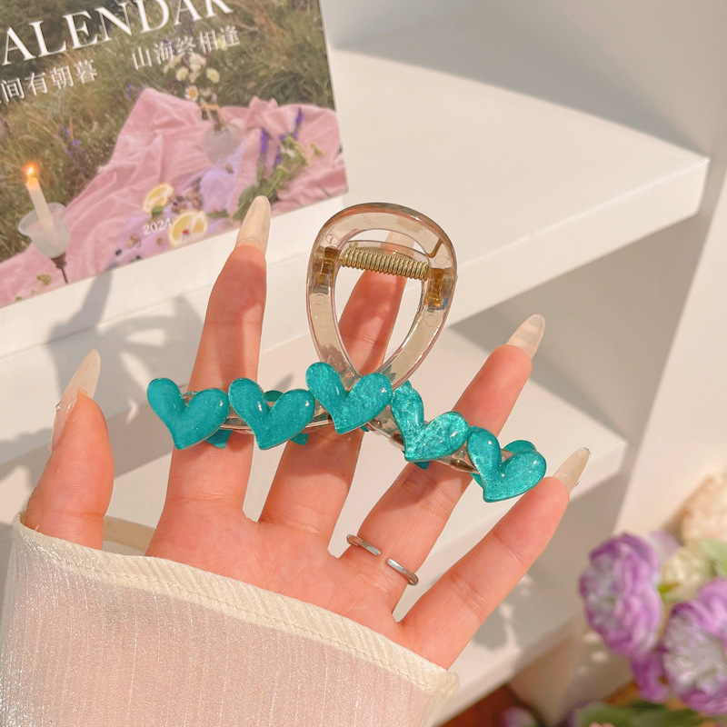 Clip de agarre simple de verano, volumen de cabello de alta calidad, clip de tiburón, horquilla grande, horquilla, nuevo cabello femenino, tocado 2024