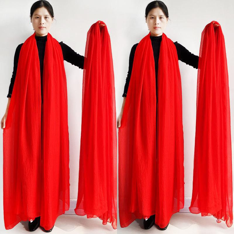 Red fashionable winter scarf