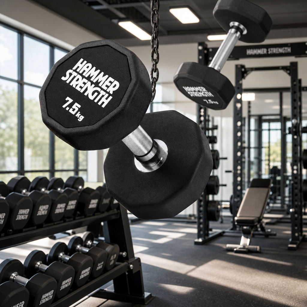 On Kenar Kaplı Dumbell Ticari Fitness Salonu Sabit Dumbell Dökme Demir Yuvarlanmayan Dumbell Standı Seti Özelleştirilebilir Logo