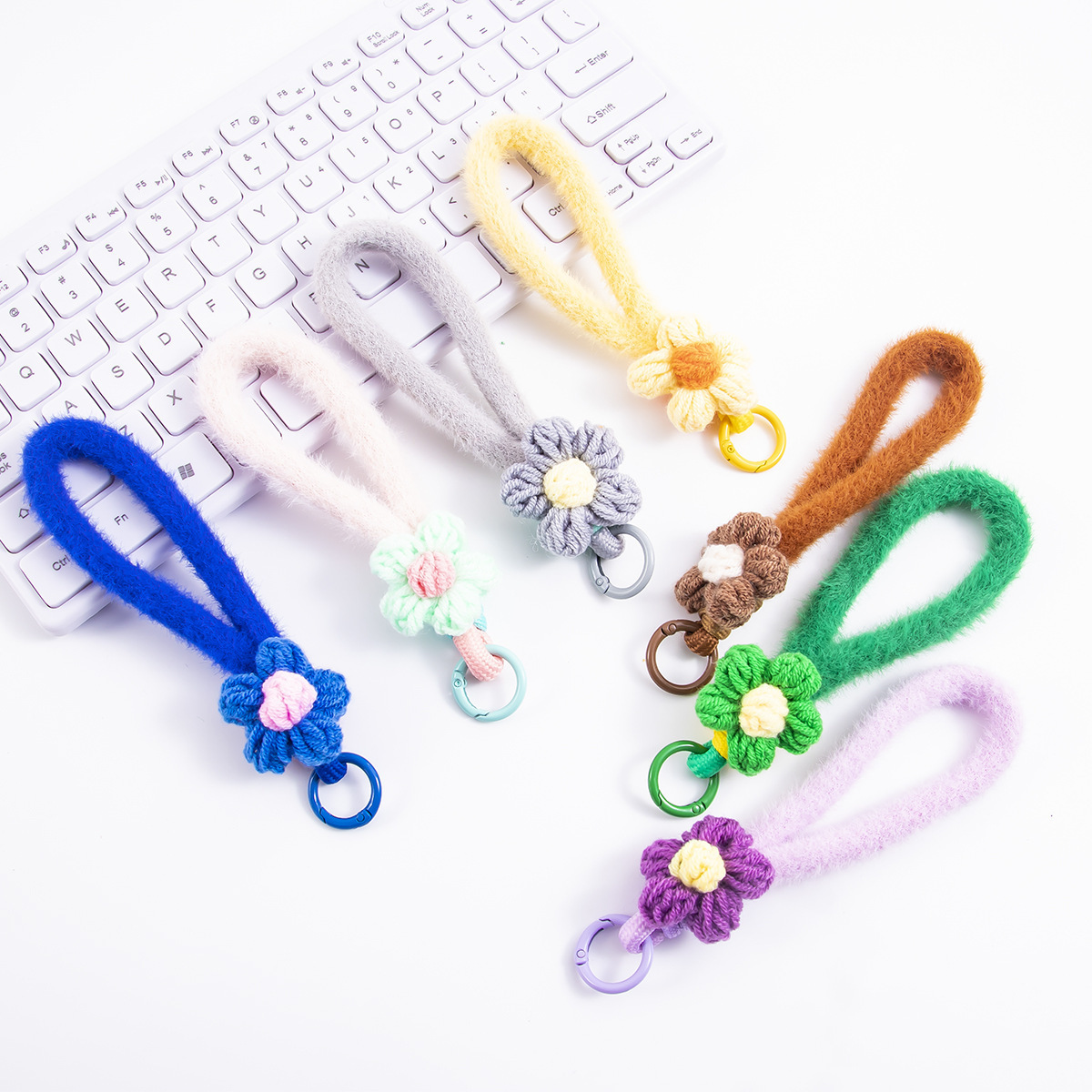Dopamine Phone Case Color-Blocking Hand Strap Anti-Loss Rope Miu Series Bag Keychain Accessory DIY Jewelry Parts