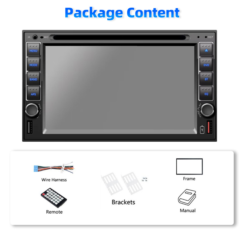 6.2inch Car Bluetooth Dvd Cd Car Mp3 Mp5 Player Mobile Phone Interconnection Dual-Disk Universal Model Hd 12V