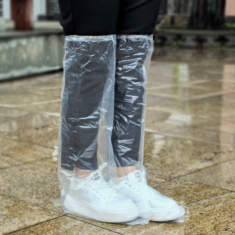 Cubierta de zapatos impermeable desechable de dibujos animados para niños, botas de lluvia en días lluviosos, impermeable al aire libre, antideslizante, cubierta de zapatos gruesa a prueba de arena