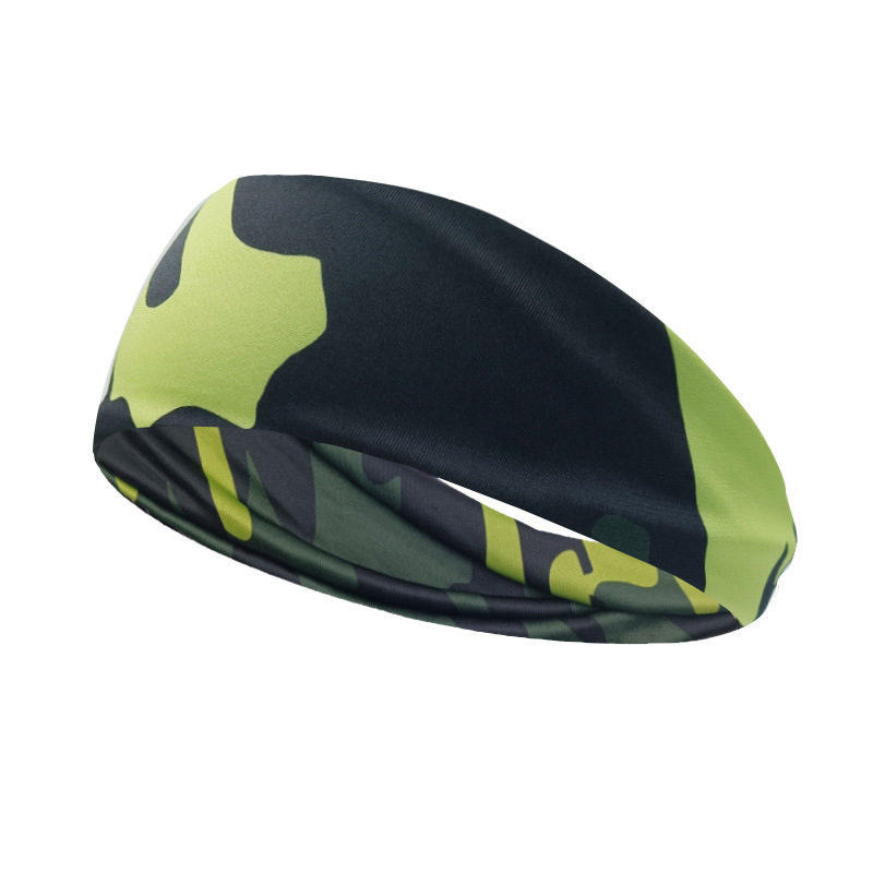 Transfronterizos de impresión de cabello deportivo para hombres mujeres fitness correr yoga antiperspirante pañuelo elástico ocio rayas de cabello cabeza