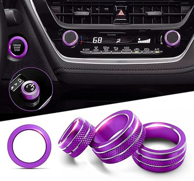 Other Automotive Interior Supplies: conditioner knob trim ring Lei - air-conditioning-2-rear-view-1-start-circle-1-rose-red-4-piece-set