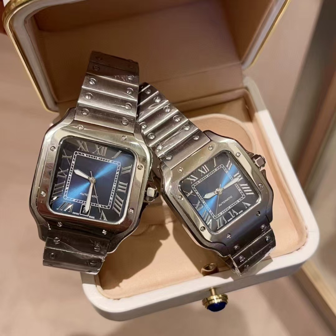Santos Watch Dumont Roman Series Non-Automatic Mechanical Watch Couple Fashion Blue Balloon Cross-Border Wholesale Direct