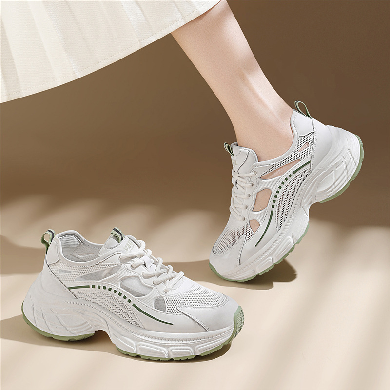 Dad Shoes With A 5cm Height Increase, Thick Soles, Suitable For Everyday Summer Wear, Versatile And Soft, New Style Casual Sneakers For Women_vogvips.com