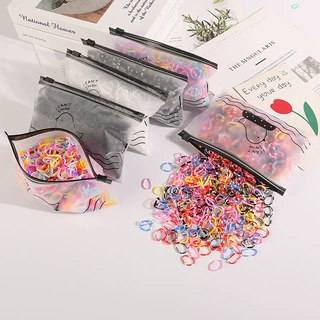 一次性小橡皮筋女黑色小皮套扎头发头绳不伤发高弹力儿童发圈发饰