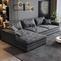 TP新款意式极简猫爪布沙发客厅现代宽大组合超宽拼接沙发加宽
