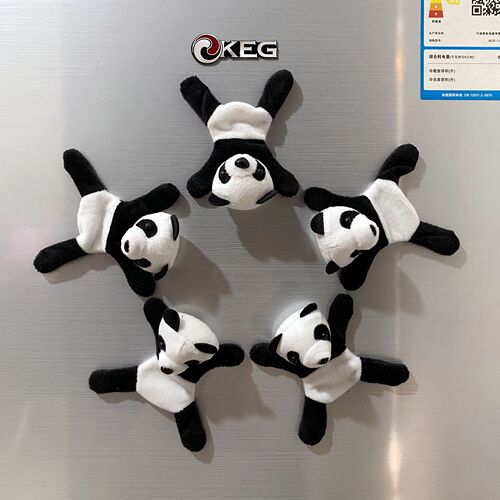 Cartoon cute magnetic refrigerator magnet red panda magnetic plush toy doll Chengdu travel souvenir gift