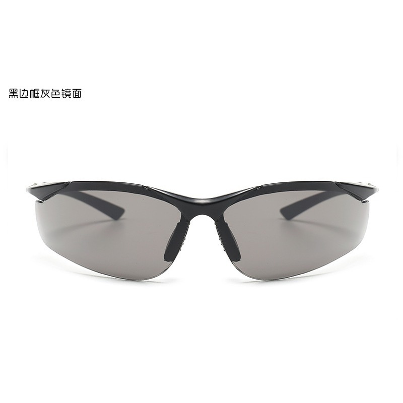 防风防尘眼镜骑行防雾防冲击男女式透明防护眼镜 抗UV400灰色款