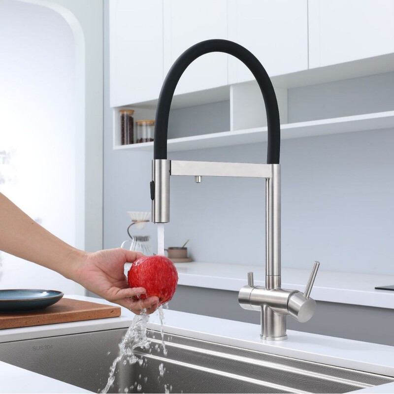 Cross-Border Magnetic Three-In-One Water Purification Faucet for Foreign Trade Kitchen Sinks, Pull-Down Type with Dual-Function Hot and Cold Water Faucet Cross-Border Magnetic Three-In-One Water Purification Faucet for Foreign Trade Kitchen Sinks, Pull-Down Type with Dual-Function Hot and Cold Water Faucet
