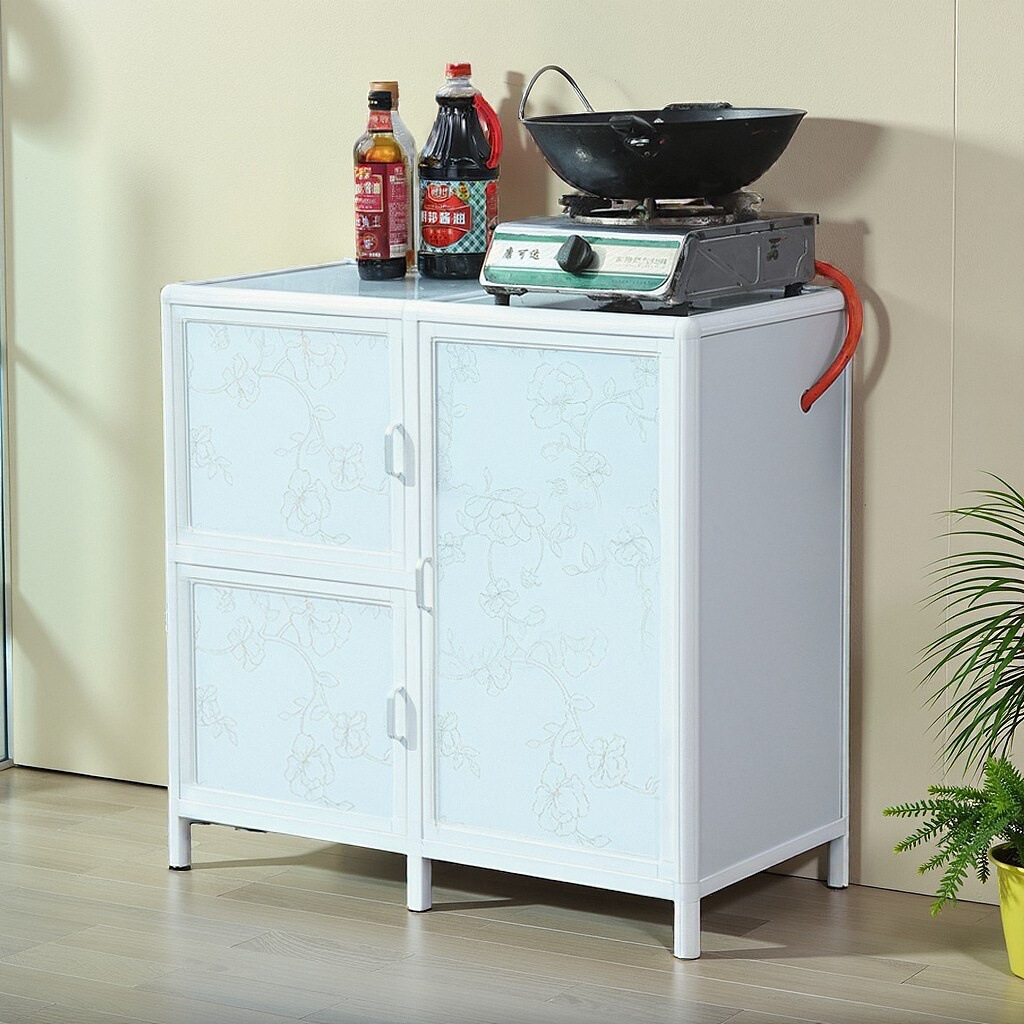 Gabinete de cocina de gas cocina casera gabinete de mesa de cocina almacenamiento de almacenamiento de armario de aleación de aluminio montaje de gabinete de cocina almacenamiento