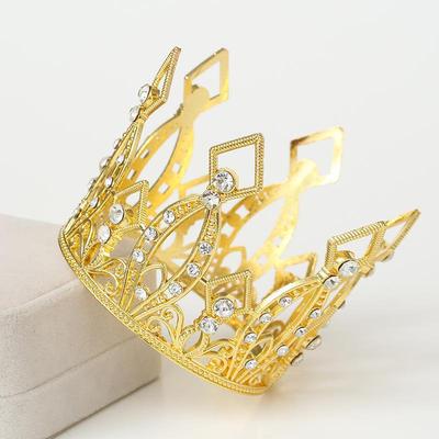 goods in stock Baroque dance birthday Cake decorate children alloy Gold and silver Headdress