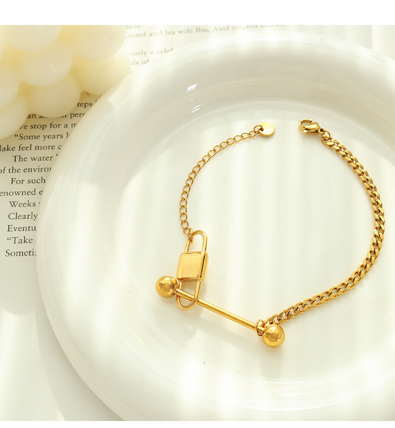 Fashion Lock Titanium Steel Bracelets Necklace