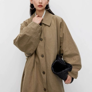 Joli Choose风衣女2025秋季新款英伦风中长款休闲高级感廓形外套