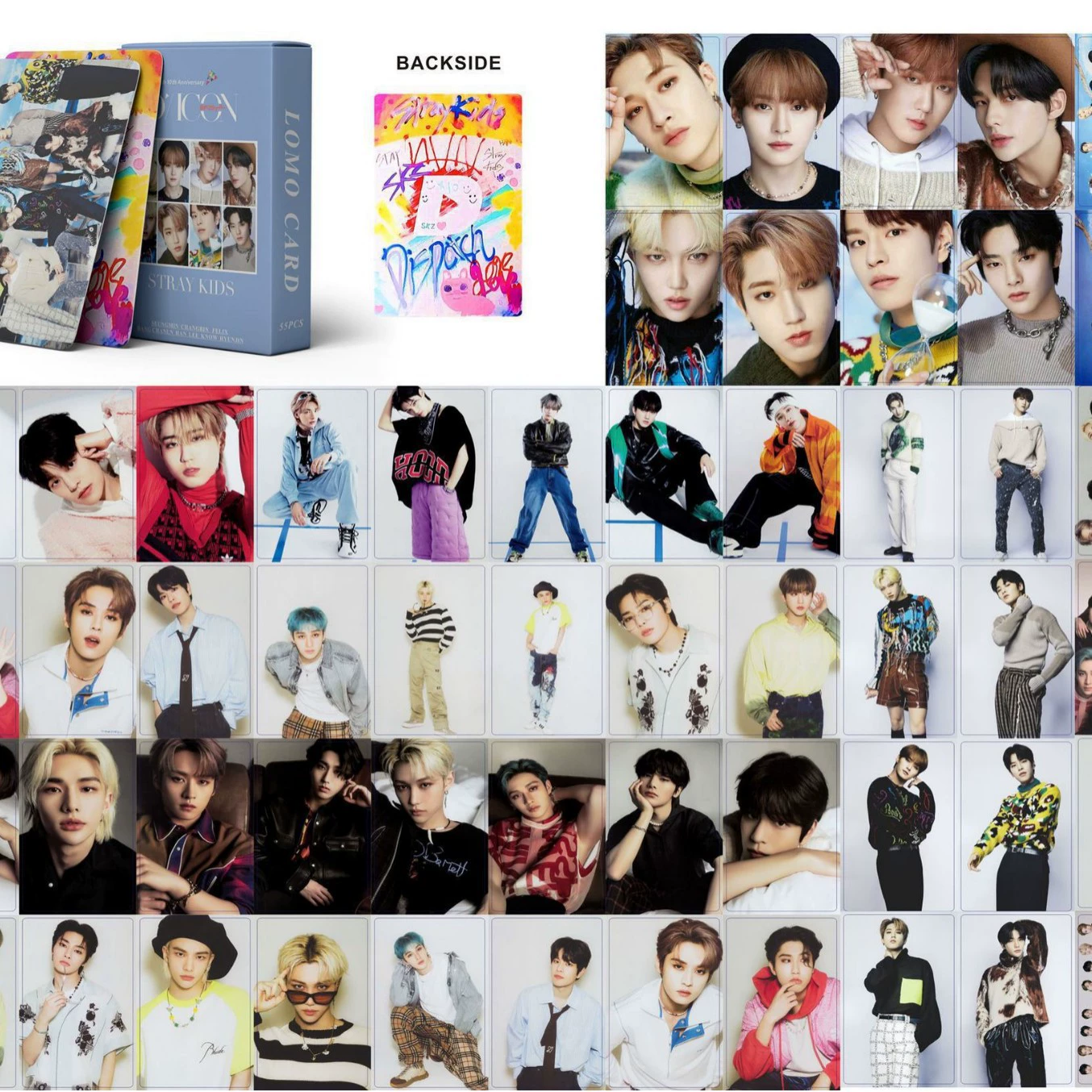 WZ общая цепь пятно 55 BTS STRAY KIDS INK TWICE открытка маленькая карточка LOMO карта