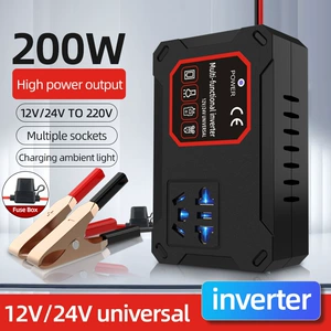 Avtomobil və Yük Maşını 12V/24V-dən 220V-ə Çoxfunksiyalı Çevirici, Mobil Telefon Şarj Cihazı