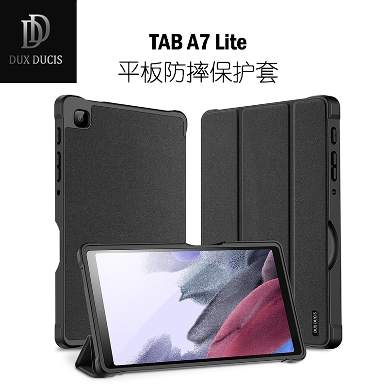 Aplicable a Samsung Tab A7 Lite 8,7 tableta funda protectora Flip Funda de cuero resistente a la caída suave caso T220/T255