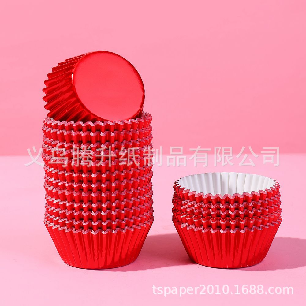 工厂热销多色铝箔复合蛋糕纸杯防油烘焙纸托节日派对蛋糕垫纸