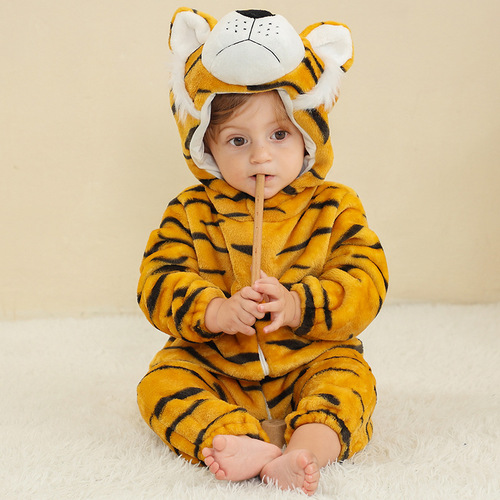 New style children's jumpsuit, baby A-grade flannel romper, children's performance costume, cross-border children's flannel romper