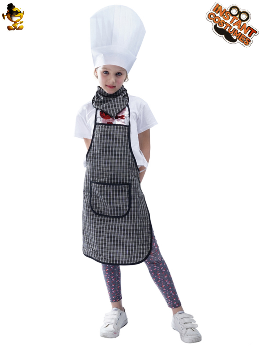 Transfronterizo nueva niña Chef Delantal disfraz de la etapa de disfraces juego de rol traje Cosplay ropa