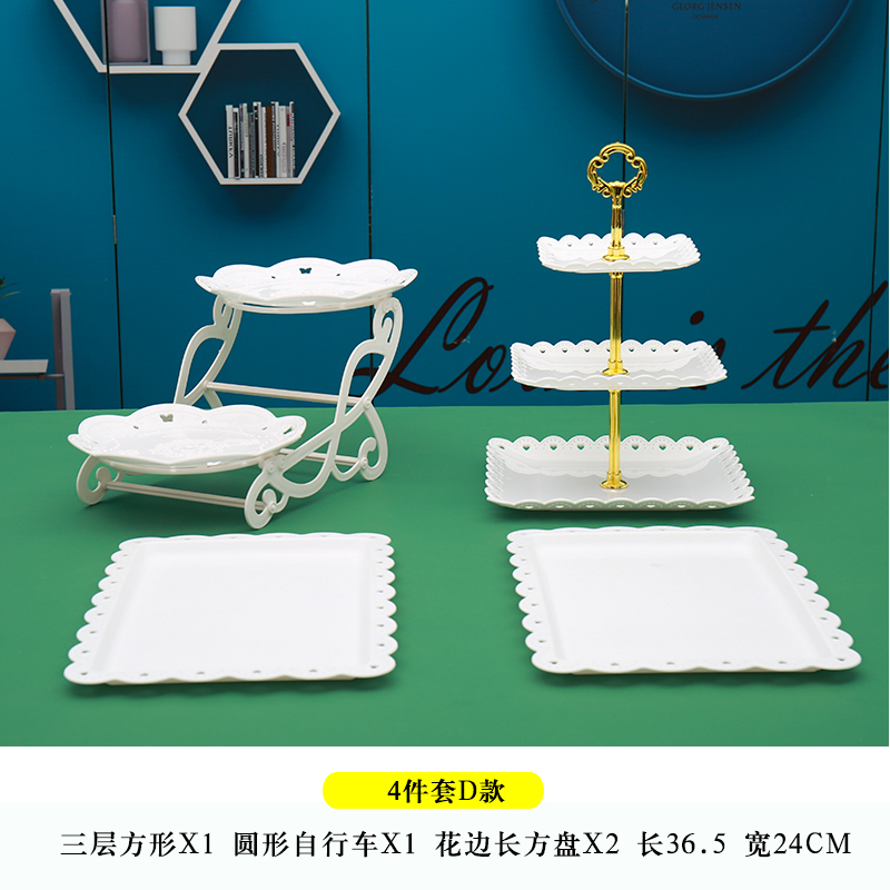 Fiesta de cumpleaños de postres estante de exhibición mesa de comida fría mesa de té bandeja de pasteles de bocadillos estante de postres de boda decoración