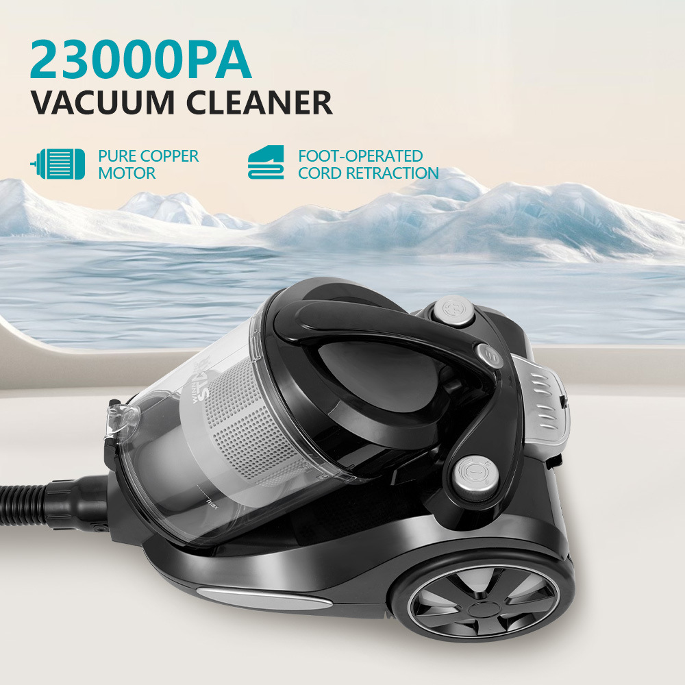 Estrella ganadora transfronteriza 1800W de alta potencia hogar de mano pedal conveniente horizontal multifuncional Aspiradora