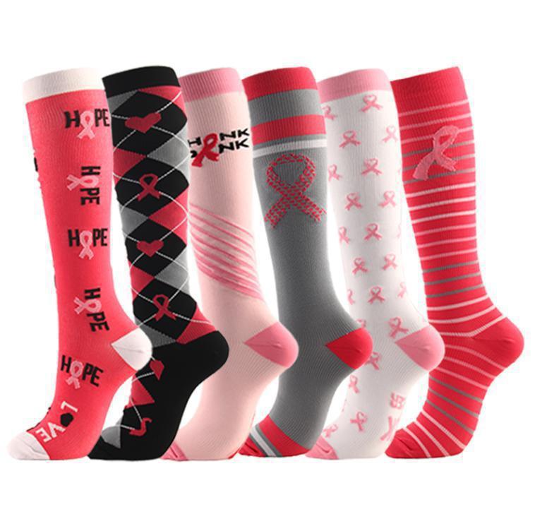 Calcetines de compresión de traje de color mixto exclusivo transfronterizo Calcetines deportivos de comercio exterior Calcetines de becerro Calcetines de compresión deportiva Hombres y mujeres Al por mayor