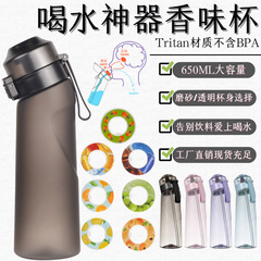 水の神器の香りの杯のTritanのストローのコップの屋外のスポーツのプラスチックの宇宙のコップの650MLの果物の味のコップを飲みます。