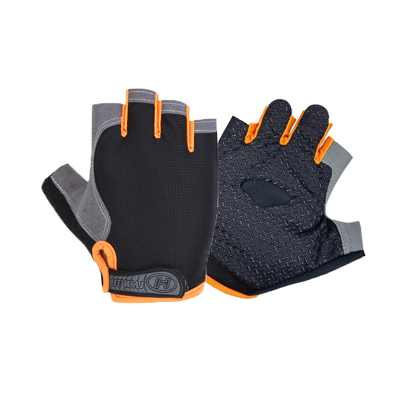 Guantes de fitness para hombres y mujeres de verano Delgado medio dedo deportes equipo anti-capullo entrenamiento barra horizontal resistente al desgaste yoga montar en bicicleta