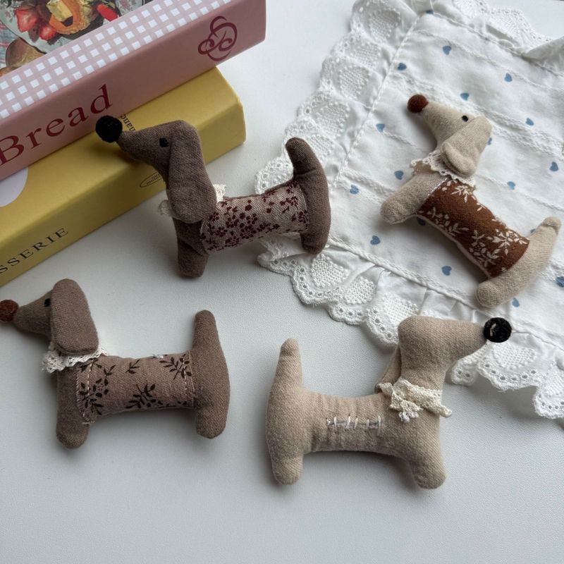 韓国漫画チェック柄ダックスフント子犬衣類アクセサリー卸売 diy ジュエリーバッグ多用途手作りアクセサリー|undefined