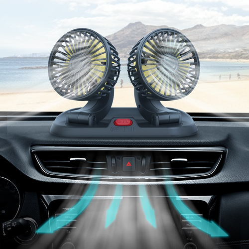 Car fan 12V 24v car cooling super powerful wind fan USB cooling fan car home dual use