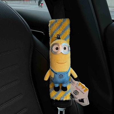 Seat belt shoulder pad Car Seat Belt Shoulder - kevin-blue-and-yellow-pattern-shoulder-pads-1