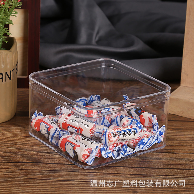 正方形亚克力透明盒PS塑料盒10*10*6cm糖果茶叶饼干蛋糕盒