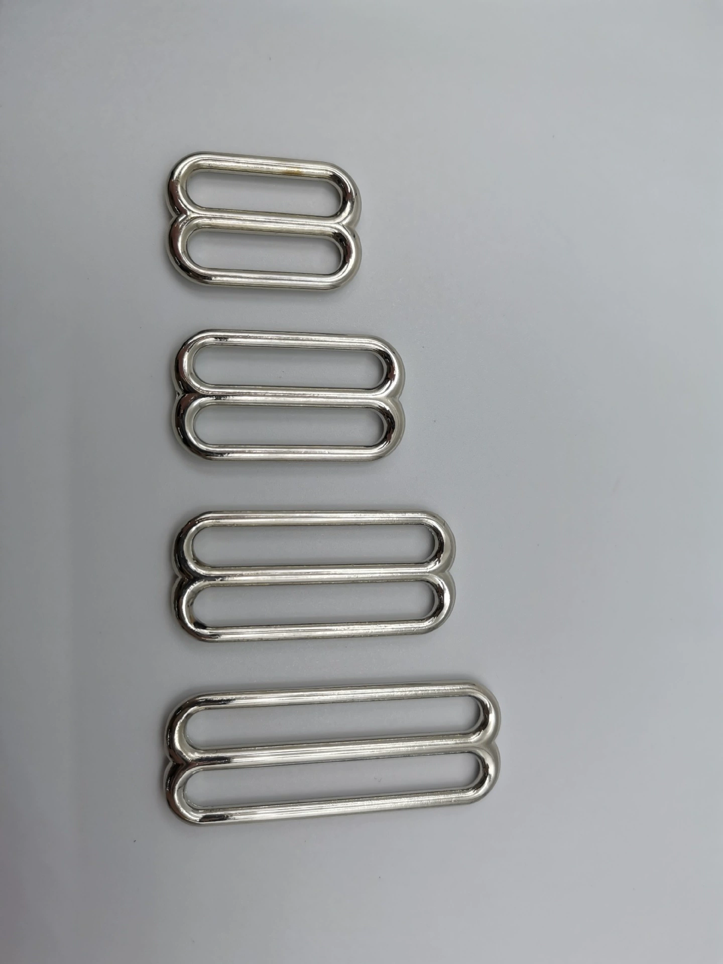 Metal thin round wire Japanese-shaped buckle clothing jacket luggage shoulder strap adjustment buckle silver 8-shaped buckle