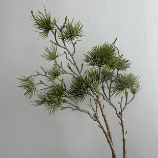 Simulation pine branches and cliff decorative leaf pine pine pine pine pine pine tree Luo Han pine bonsai simulated plant home decoration