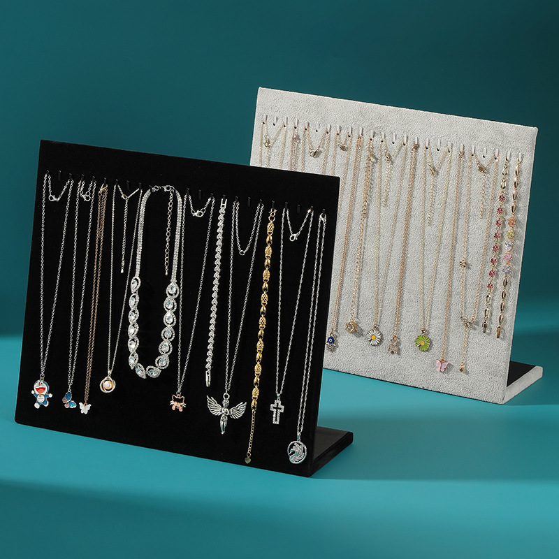 Velvet necklace display rack jewelry rack bracelet storage rack pendant jewelry rack jewelry store counter stall display rack