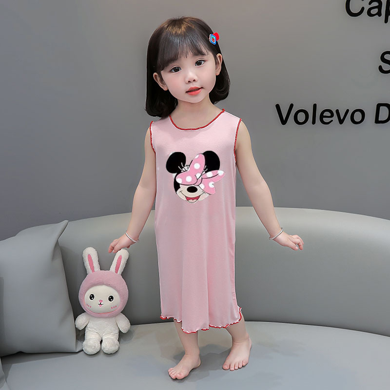 2026 vestido de pijama de hielo para niños verano ocio nuevo pijama de niñas ropa para el hogar vestido de bebé lindo chaleco vestido image 14