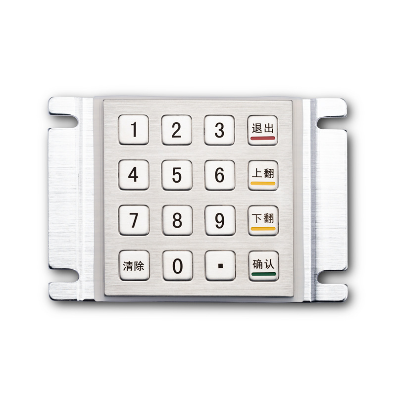 工业LED带灯16键数字储物柜USB不锈钢金属键盘