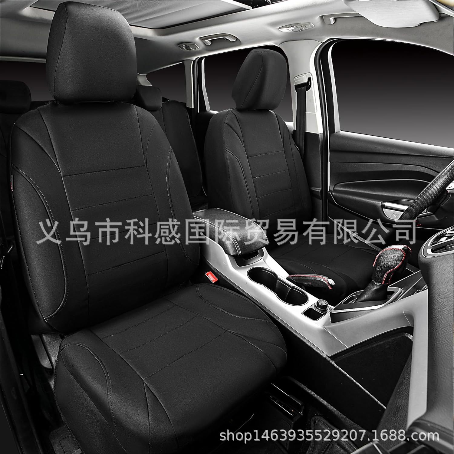Cross-border new PU single-line crescent-shaped leather universal car seat covers, waterproof, available on Amazon and Mercado Libre in Mexico