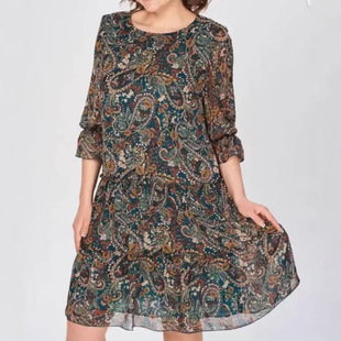 2025 Aliexpress Cross-Border Fashion Casual Printed Dress New Amazon Foreign Trade Fashionable Dress