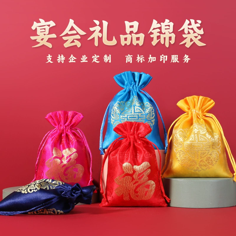 Tice мешок Луч рот небольшой мешок ювелирных изделий вышивка текст играть счастливый мешок Будда бисер браслет упаковка небольшой мешок ткани оптом