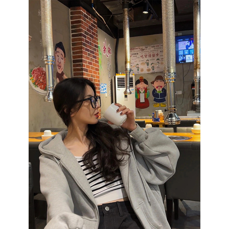 山东即墨卫衣春日莫兰迪色穿搭开春bm外套女款2025新款显瘦外套|undefined