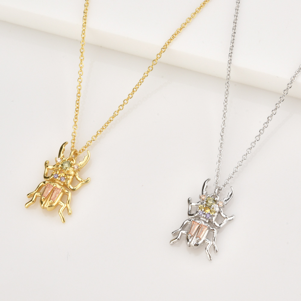 1 Piece Quantity Holiday, Street Occasion 925 Sterling Silver Insect Pendant Necklace