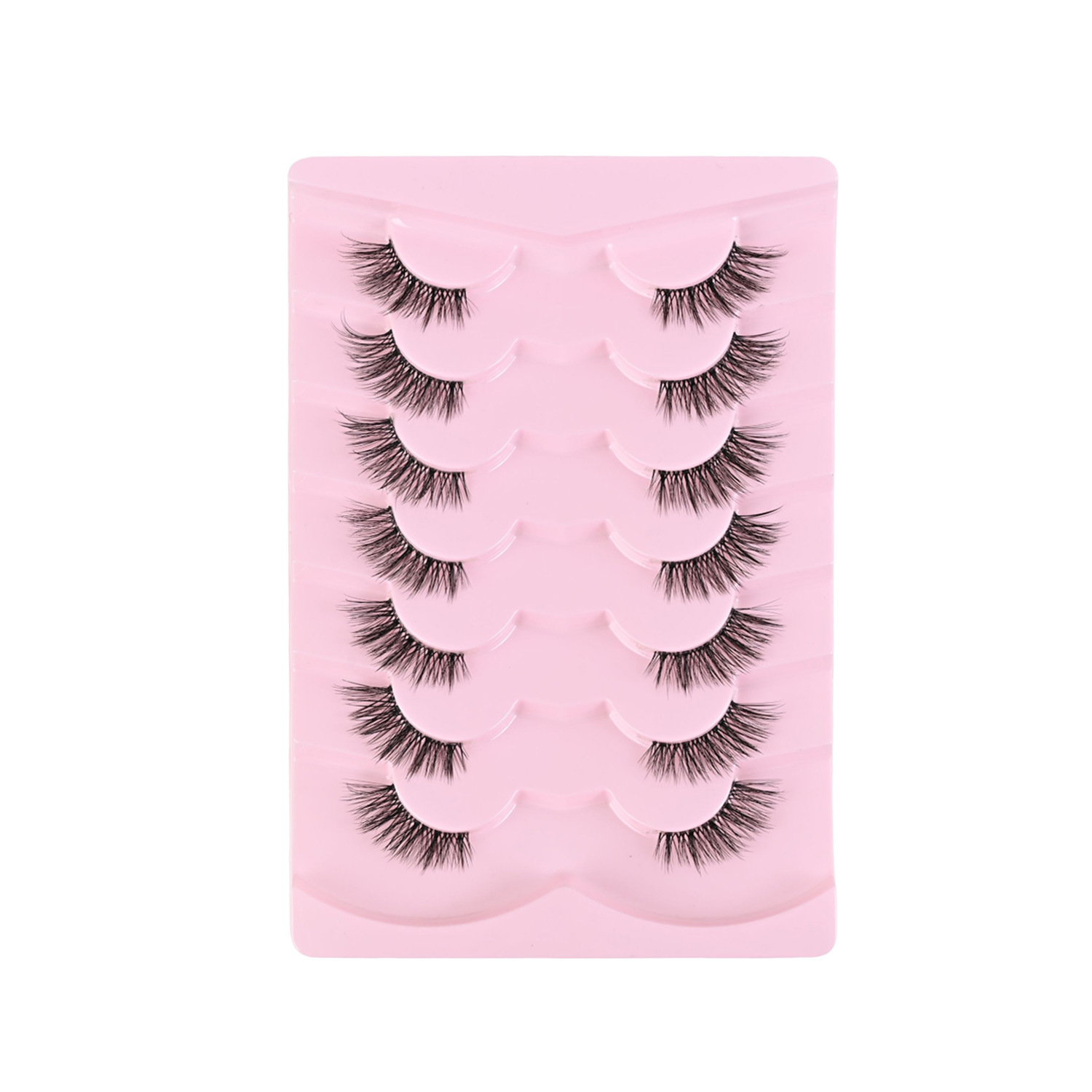 Stereo segmentado medio ojo falso pestañas DIY un solo grupo de ojos pestañas naturales suaves delgadas comercio exterior al por mayor pelos