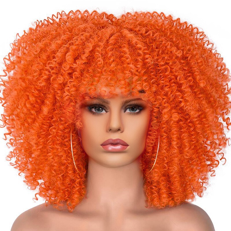 New Short Curly Wig for Women, African Small Curls, European and American Style Afro Wig, Rose Net Synthetic Fiber Wig New Short Curly Wig for Women, African Small Curls, European and American Style Afro Wig, Rose Net Synthetic Fiber Wig