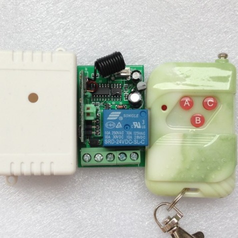 24V单路遥控开关24伏一路学习码控制板无线遥控器智能