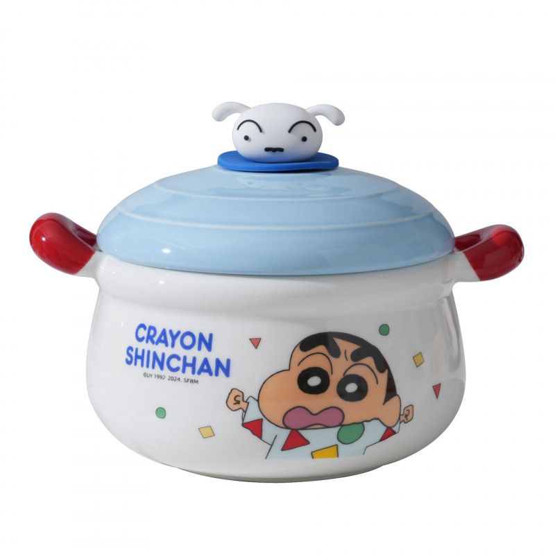 Lápiz pequeño nuevo cuenco de fideos de cerámica lindo cuenco de fideos casero dibujos animados orejas de gran capacidad con cubierta muñeca cumpleaños