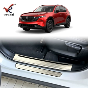 Suitable for 26 models of Mazda CX-5 modified cars, internal and external welcome threshold strips, stainless steel protective pedals