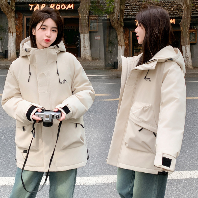 Ropa de algodón al aire libre japonesa marca de invierno pareja gruesa abrigo de vestir de aire neutro suelto ropa de algodón de herramientas casuales